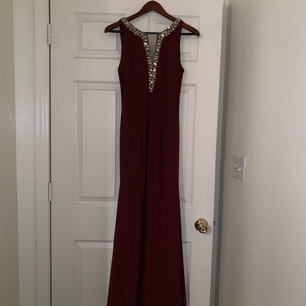 Maroon long gown